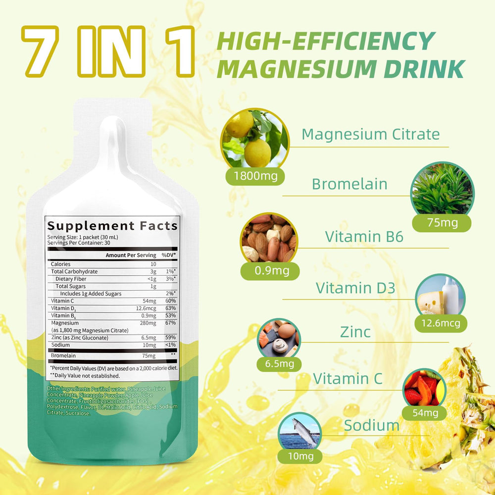 Catfit pineapple-flavored magnesium solution in a single-serving pouch.