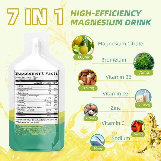 Catfit pineapple-flavored magnesium solution in a single-serving pouch.