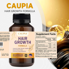 CAUPIA Hair Energy bottle with label communicates trusted, science-backed scalp care.