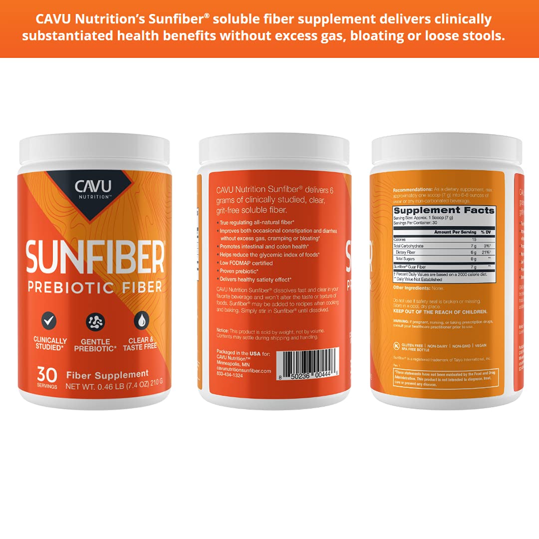 Glass of water with Sunfiber dissolved, highlighting quick hydration-friendly texture.