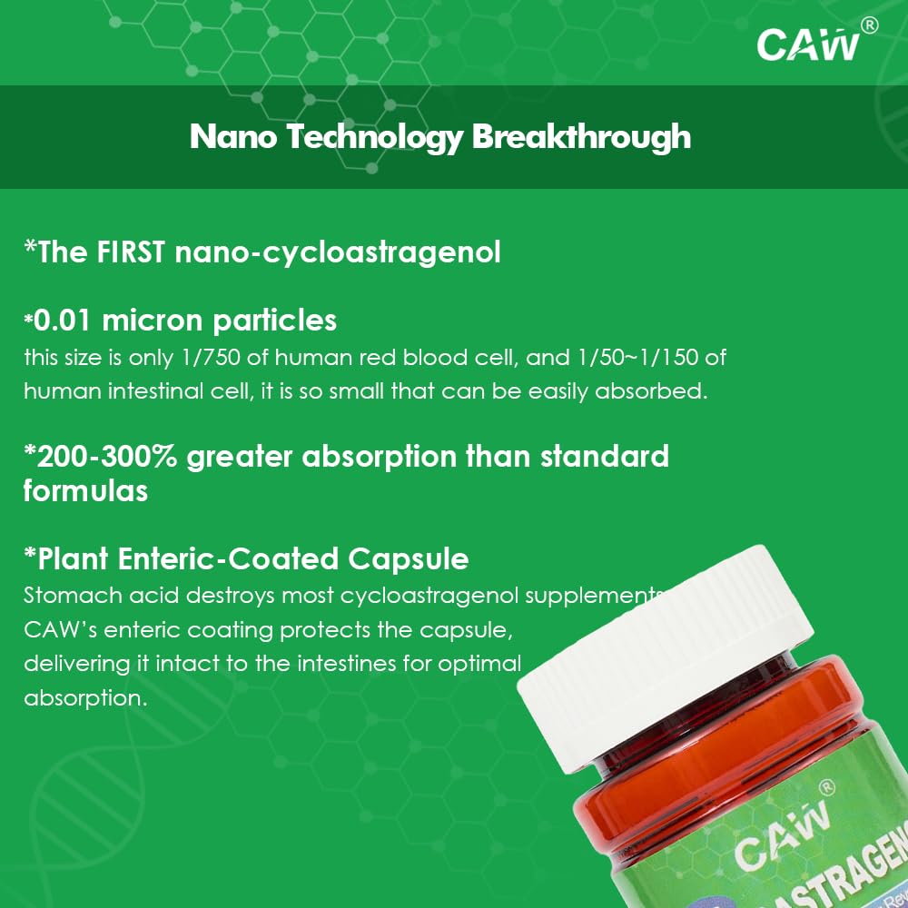 CAW enteric-coated capsules protect actives through digestion for reliable delivery.