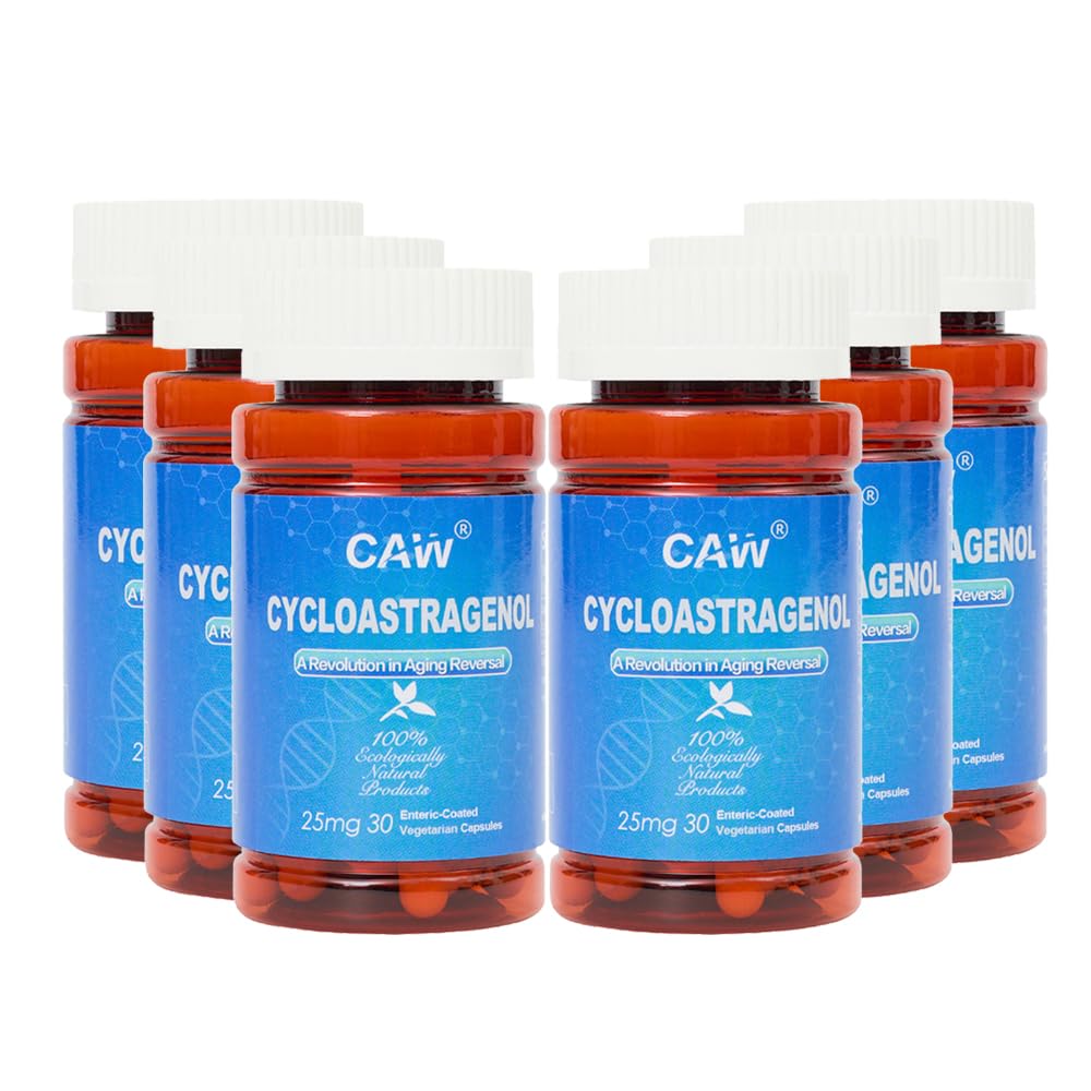 CAW Hypersorption Cycloastragenol bottle with 30 enteric-coated capsules.
