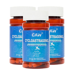 CAW Hypersorption Cycloastragenol bottle front with capsules for daily use