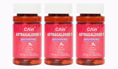 CAW Max Absorption Astragaloside IV bottle front view supporting daily immune health.