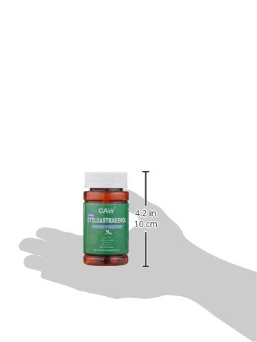 CAW Telomere Supplement ingredients visual featuring nano cycloastragenol.