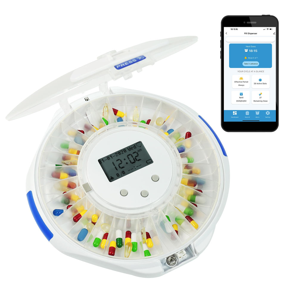CB CURABOX smart dispenser with wifi highlights real-time status for easier monitoring.