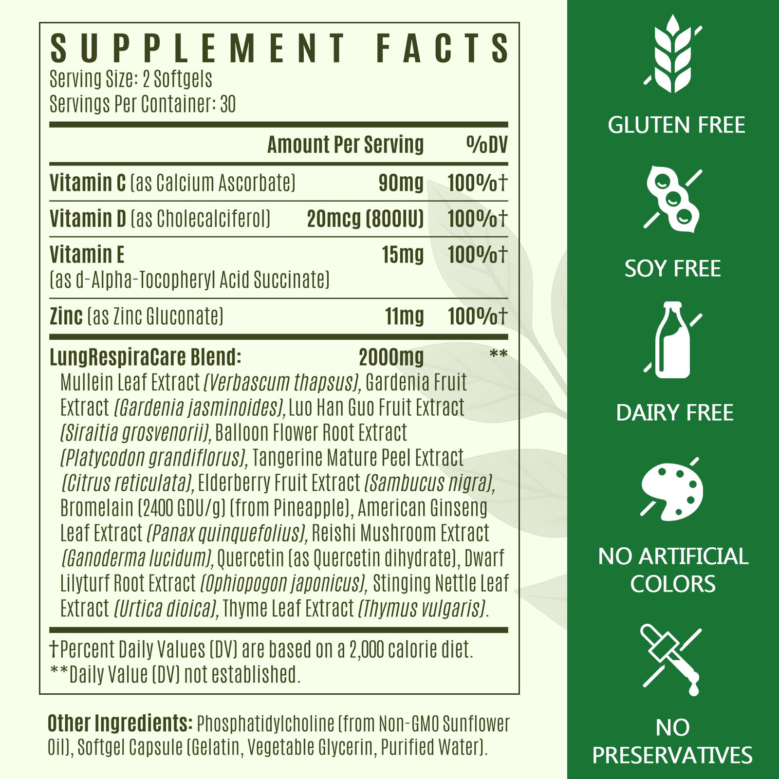Thirteen herbs blend from C Calthorvitana Liposomal Lung Cleansemax