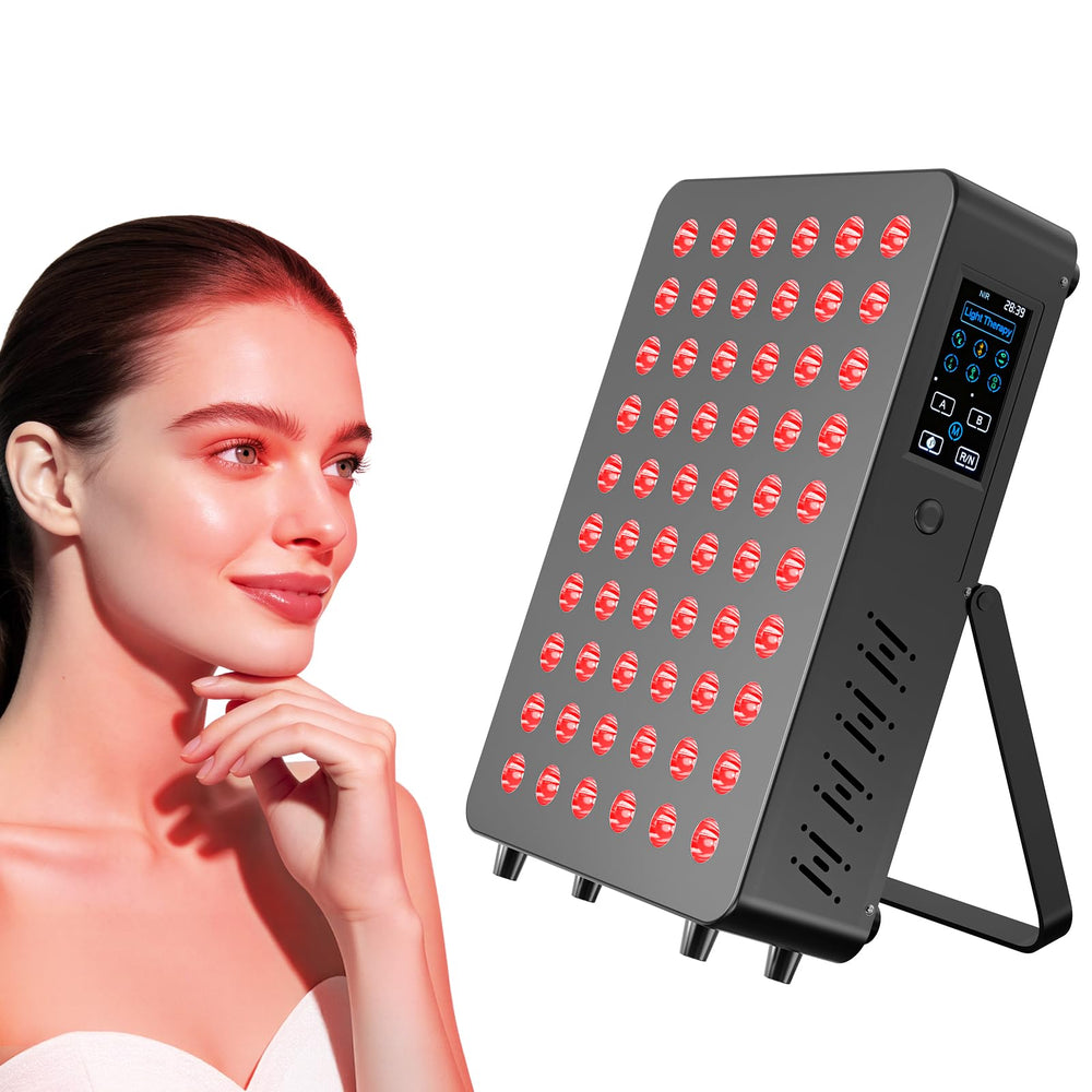 CCGIRU red light panel on a desk enables convenient home sessions.