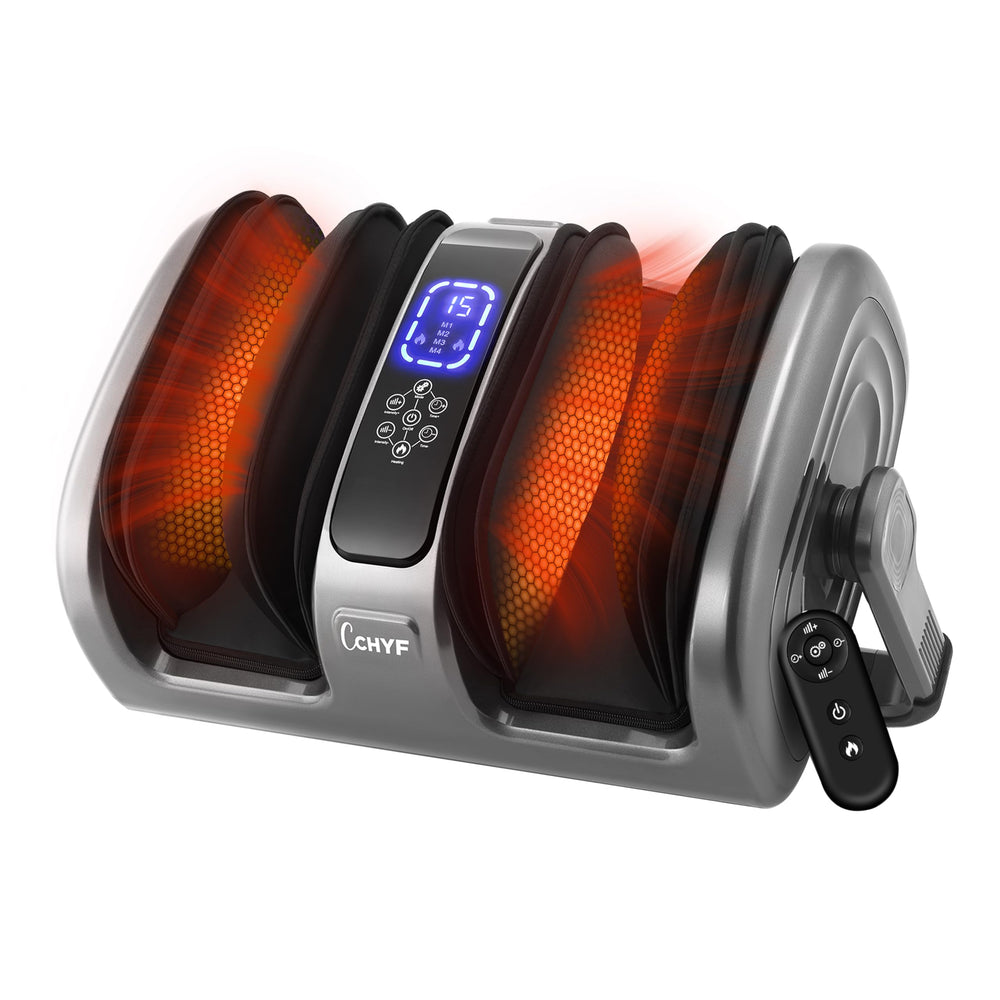 CCHYF Shiatsu foot massager heat unit close-up for soothing warmth after work