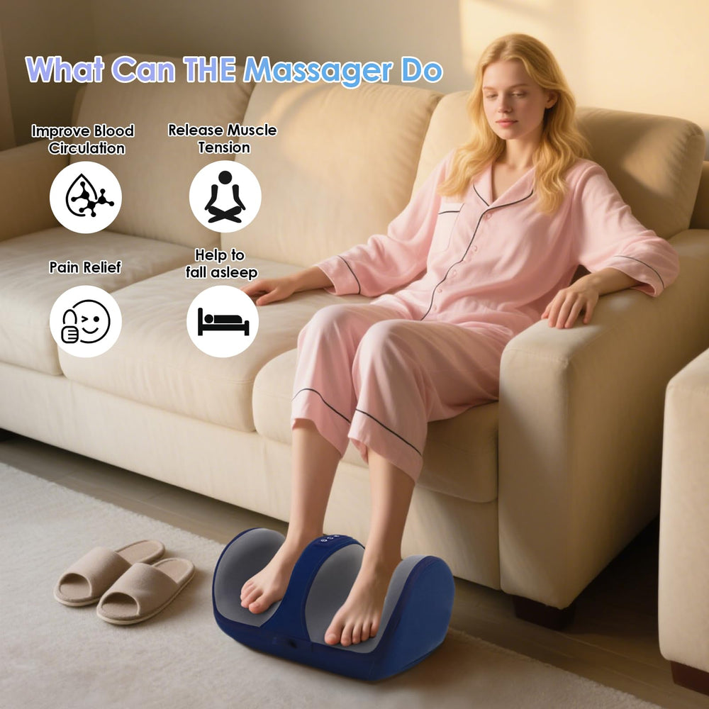 CCHYF Shiatsu Foot Massager in use during TV time for relaxation