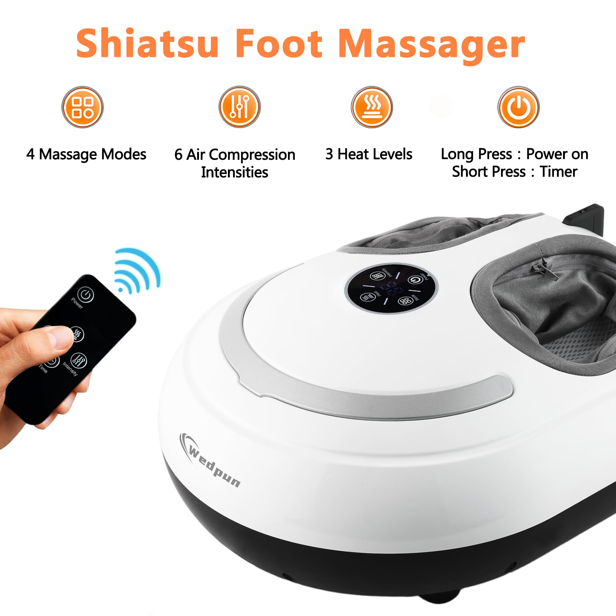 CCHYF Shiatsu foot massager side view highlighting portable profile