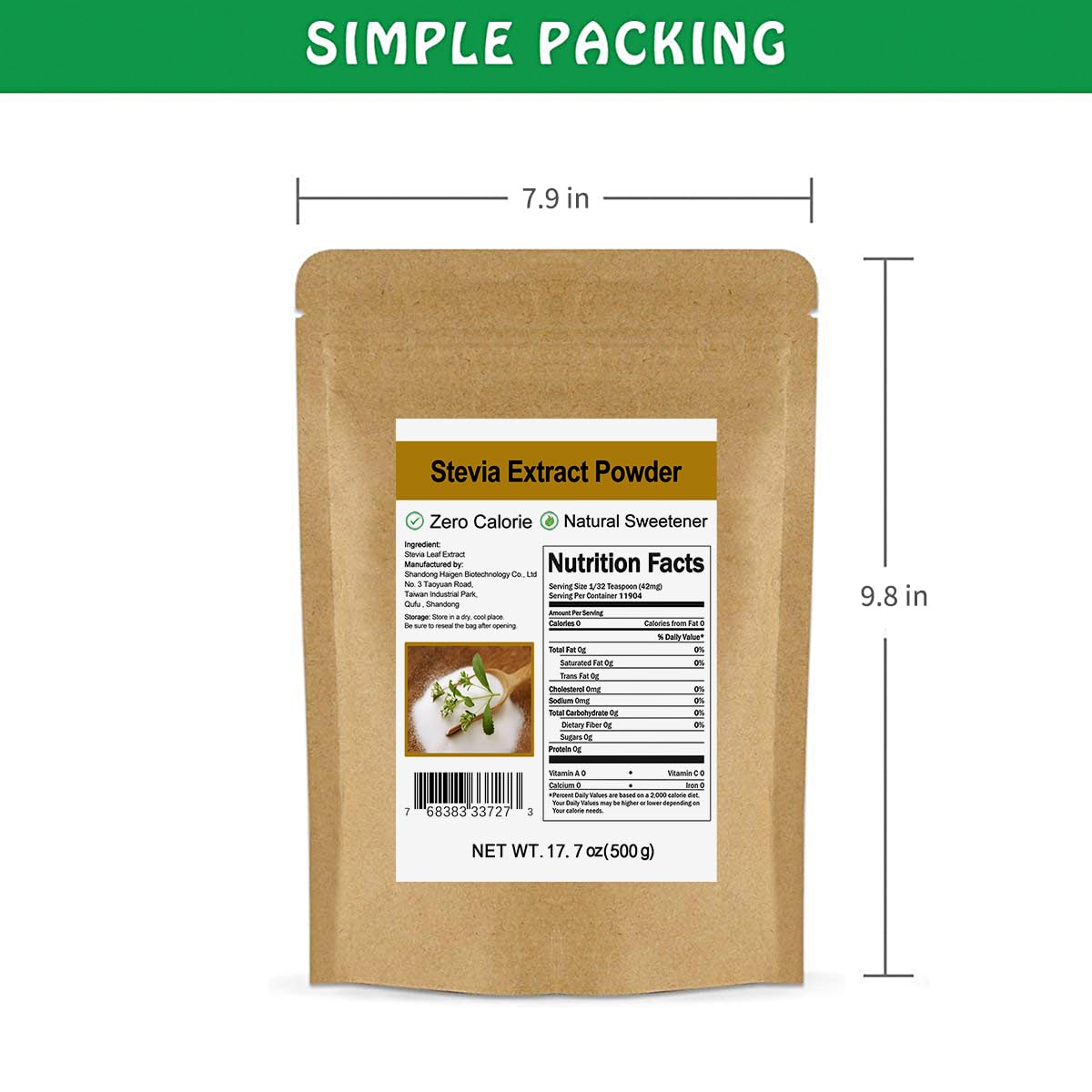 CCnature stevia powder boosts low-calorie baking and desserts with flavor.