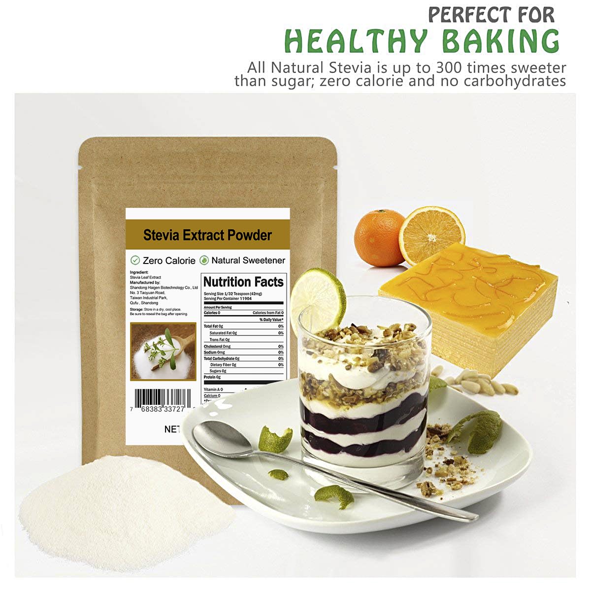 CCnature stevia powder enhances coffee and tea with natural sweetness.