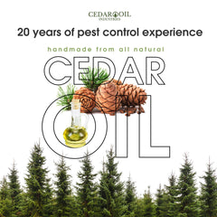 Evictor spray mist on surface provides fast cedarwood defense at home.