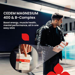 CEDEM magnesium stick with B6 and B12 for energy support