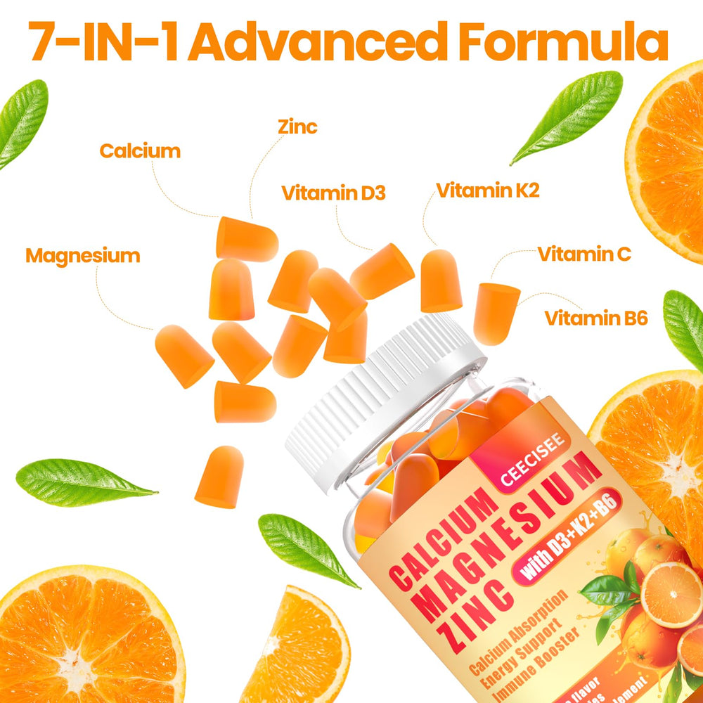 Ceecisee gummies close-up reveals soft texture and citrus flavor.
