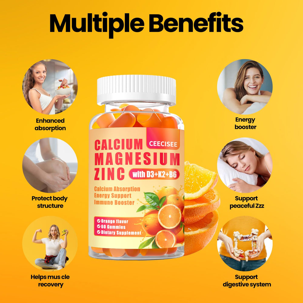 Ceecisee ingredients panel lists calcium, magnesium, zinc blend.