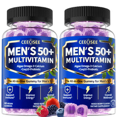 Ceecisee methylated multivitamin for men 50+ bottle front for daily energy support.