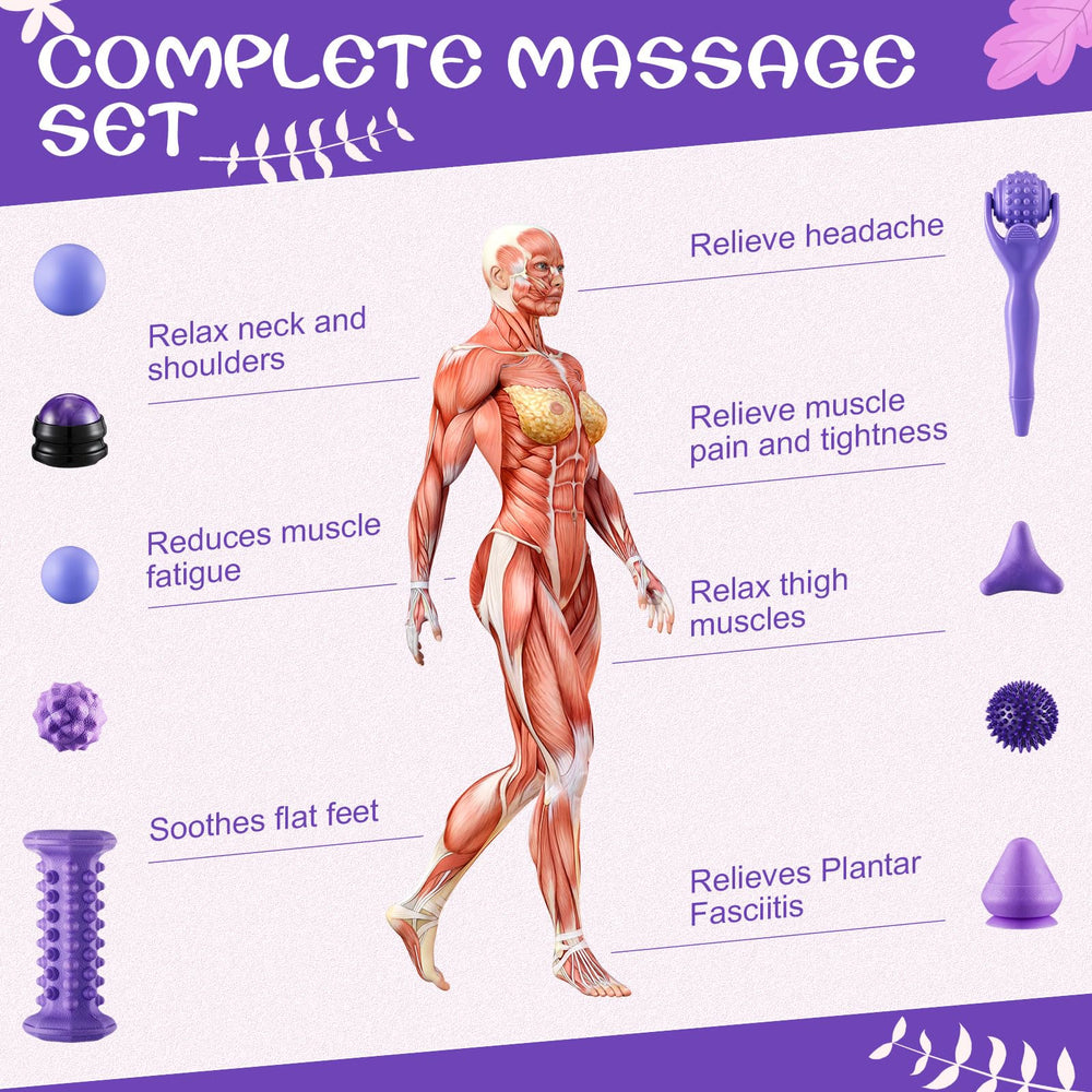 Ceenna 360° rotating ball provides versatile rolling for full-body massage.