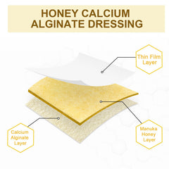 Ceeport Manuka Honey calcium alginate closeup reveals texture and honey infusion