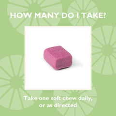Celebrate Bariatric Calcium Citrate Soft Chews individually wrapped — convenient on-the-go packaging.