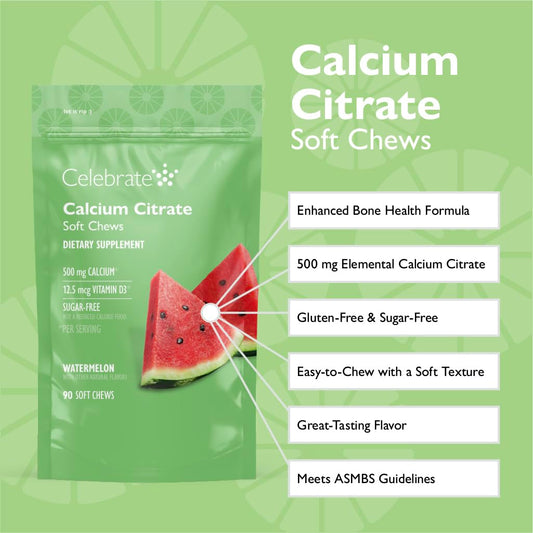 Celebrate Bariatric soft chews on serving plate; convenient daily use.
