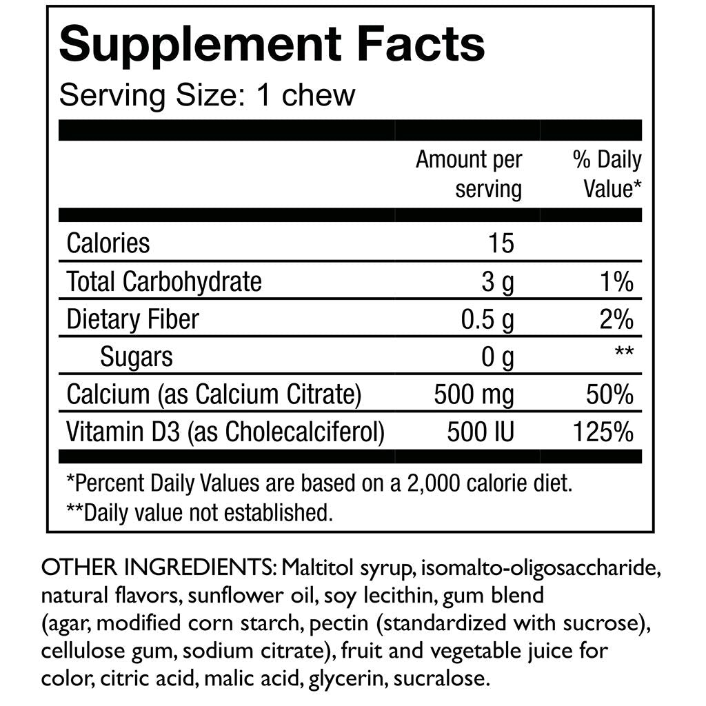Celebrate Bariatric Calcium Citrate Soft Chews packaging in USA — ASMBS-aligned formula.