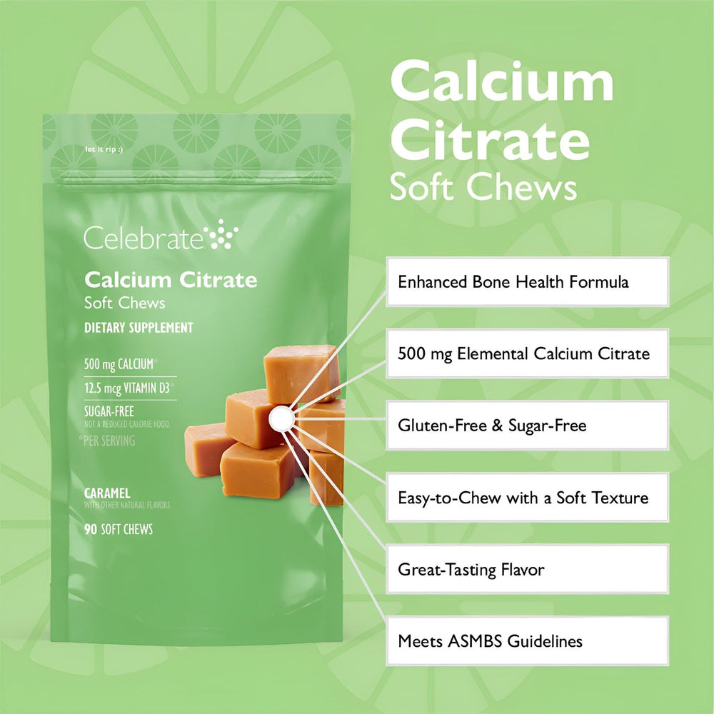 Celebrate Vitamins Bariatric soft chews individually wrapped for on-the-go supplementation