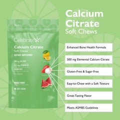 Celebrate Vitamins bariatric chews resealable bag keeps calcium citrate fresh for on-the-go lifestyles