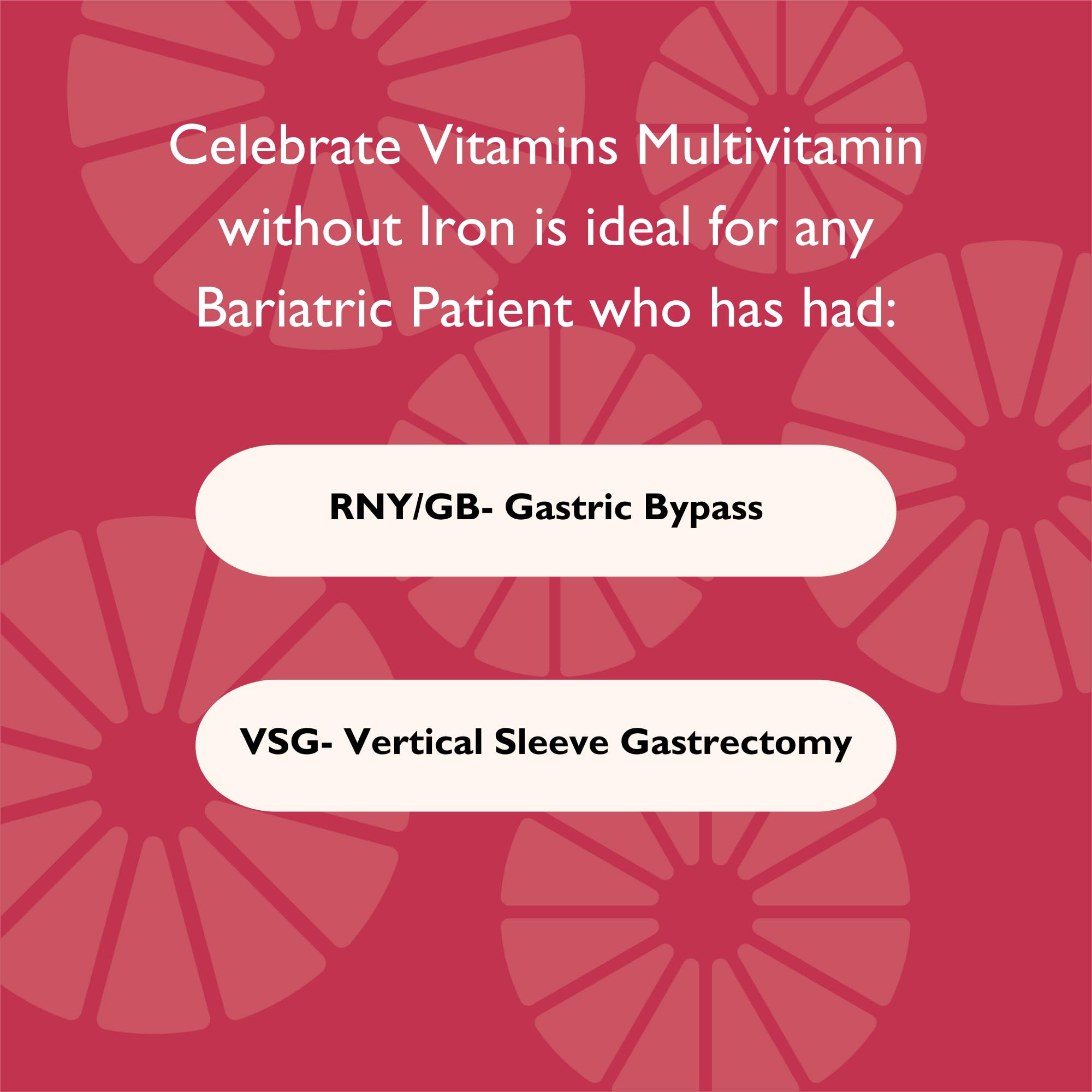 Celebrate Vitamins bariatric multivitamin packaging on shelf for convenient daily use.