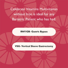 Celebrate Vitamins bariatric multivitamin packaging on shelf for convenient daily use.