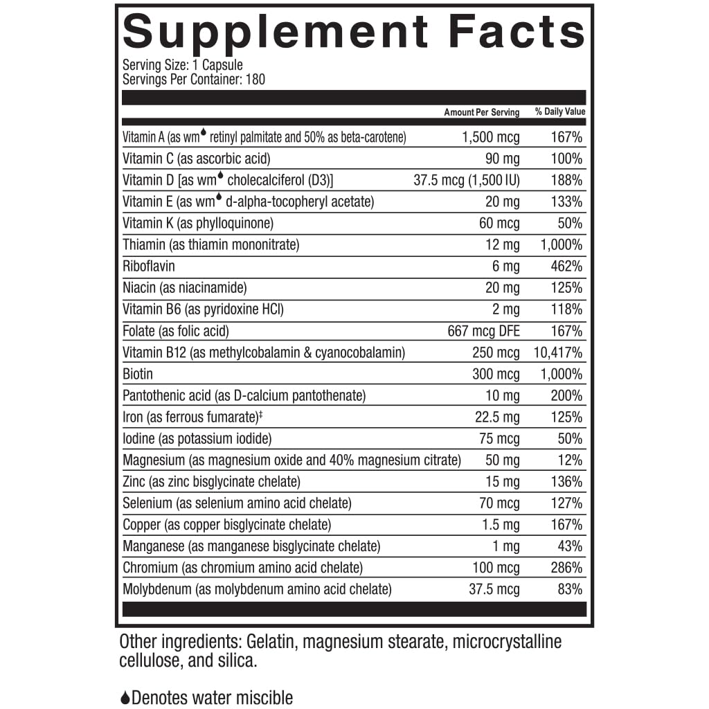 Celebrate Vitamins Multi-Complete chelated minerals image emphasizes better uptake in low-acid conditions.