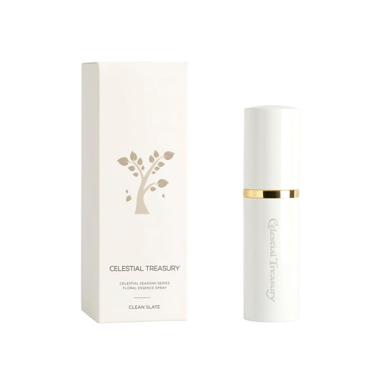 Celestial Treasury Blessed Floral Essence Spray bottle for a calming daily ritual.