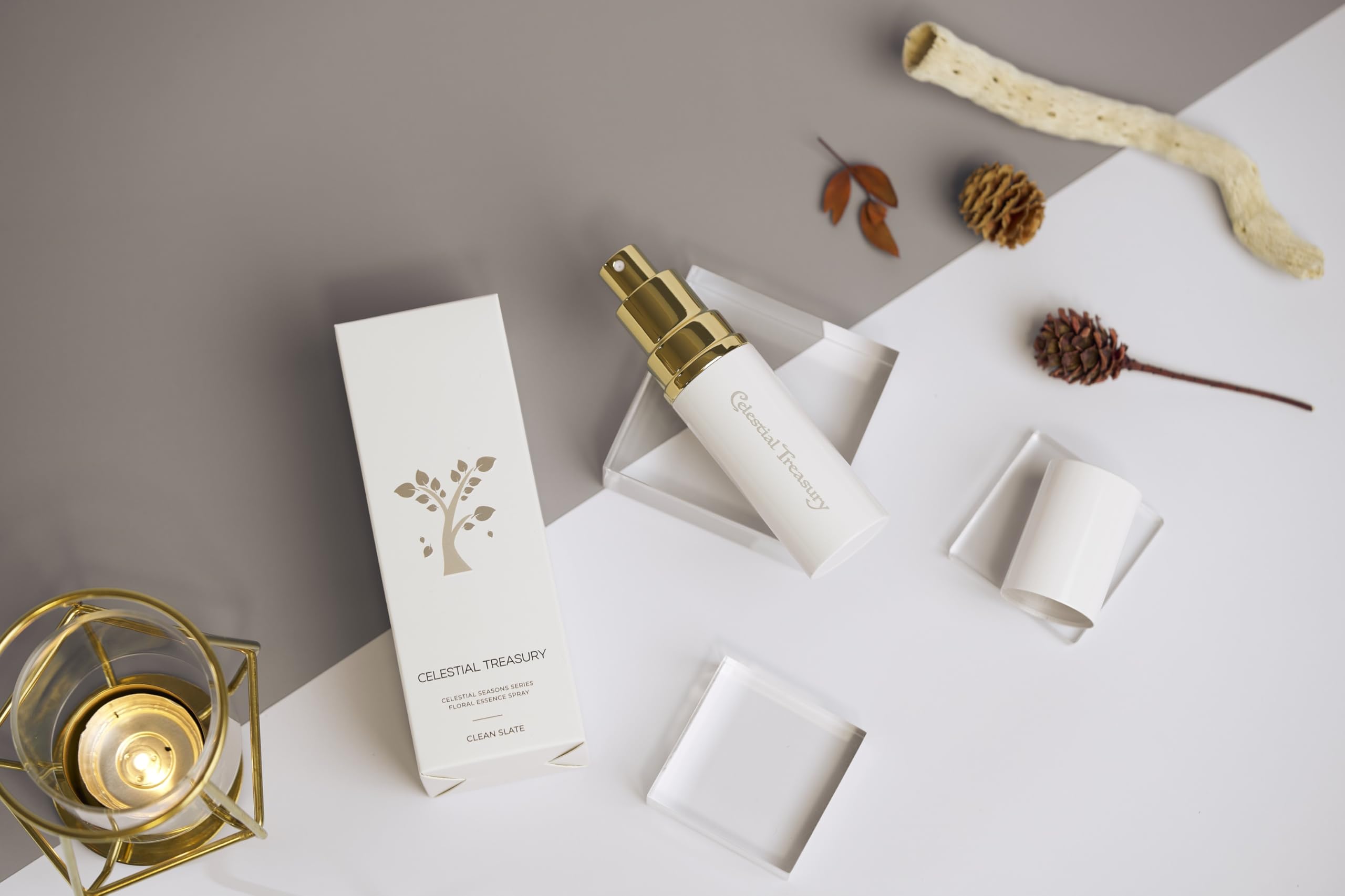Celestial Treasury Blessed Floral Essence Spray closeup showing natural plant extracts.