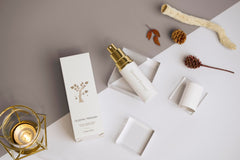 Celestial Treasury Blessed Floral Essence Spray closeup showing natural plant extracts.