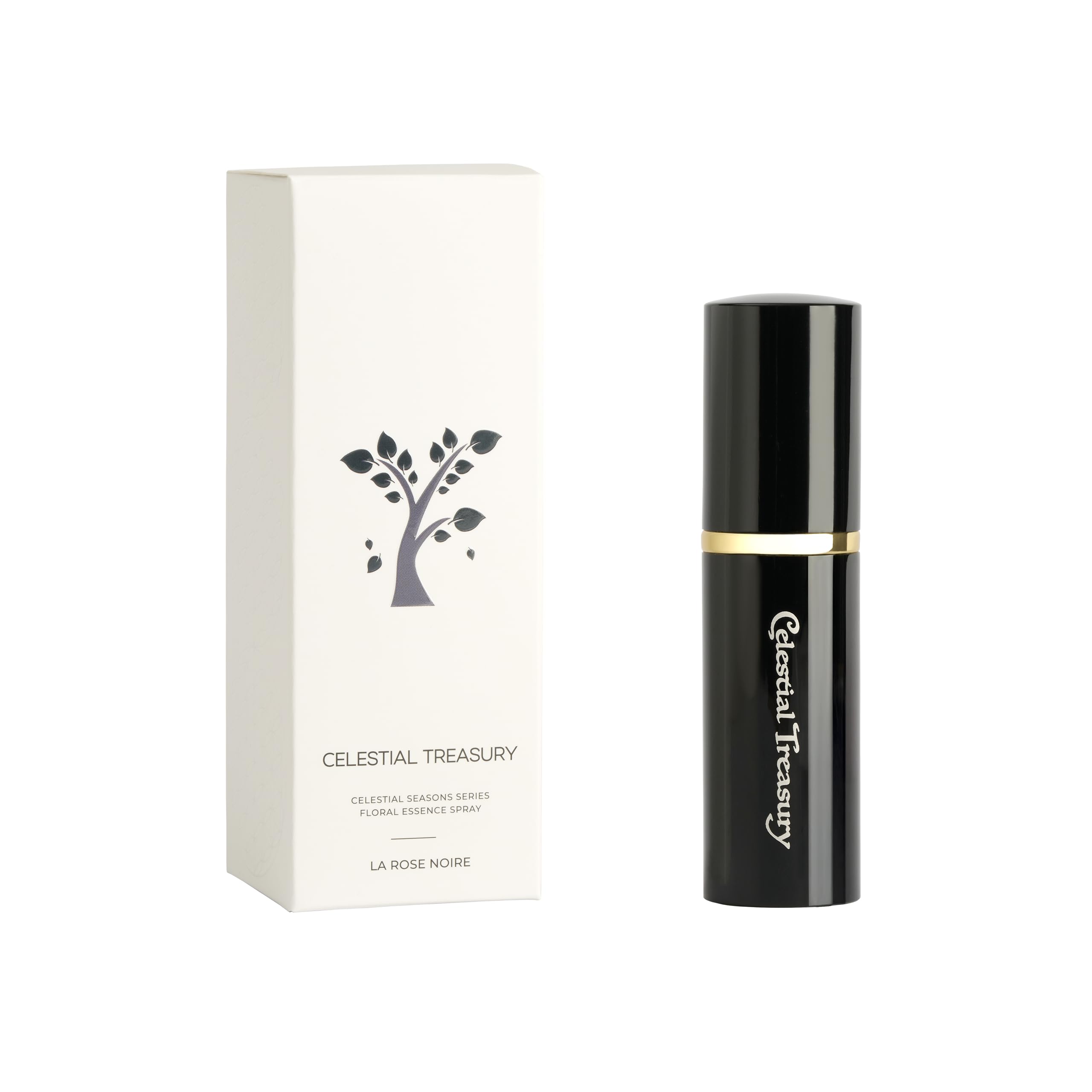 Celestial Treasury Blessed Floral Essence Spray La Rose Noire bottle for daily throat comfort.