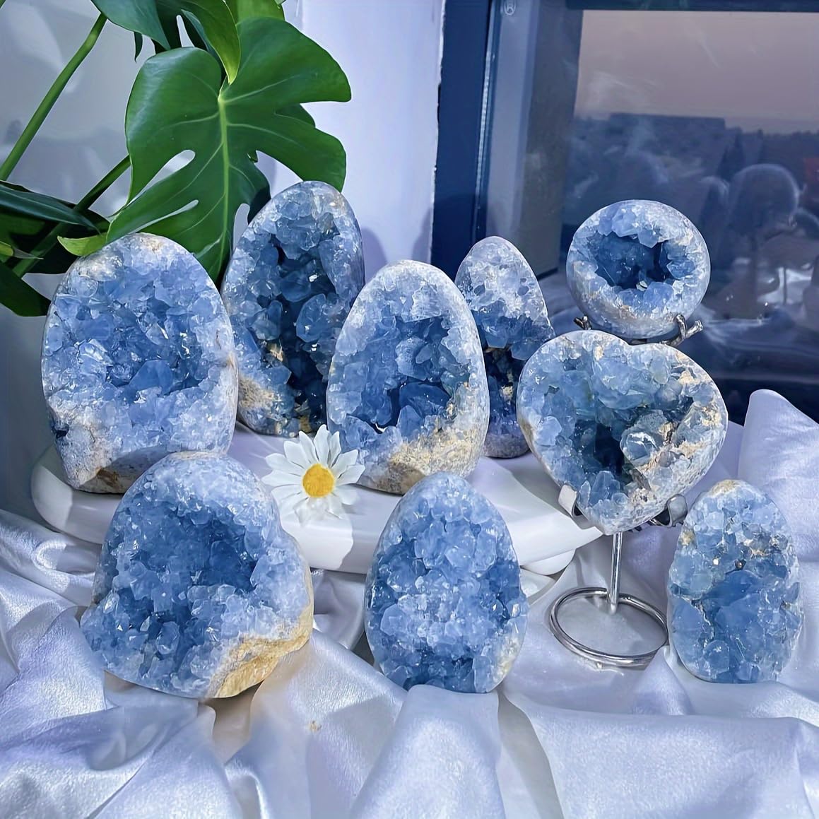 Celestine cluster desk-decor-centerpiece adds calming focal point to desks.