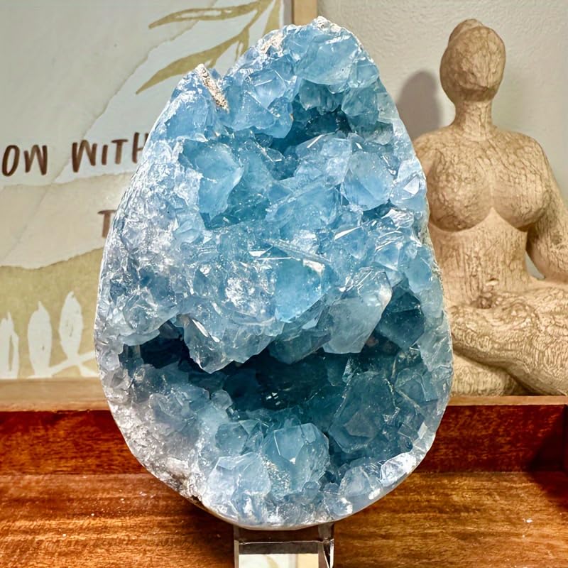Celestine cluster office-shelf-feature brightens workspaces with blue glow.