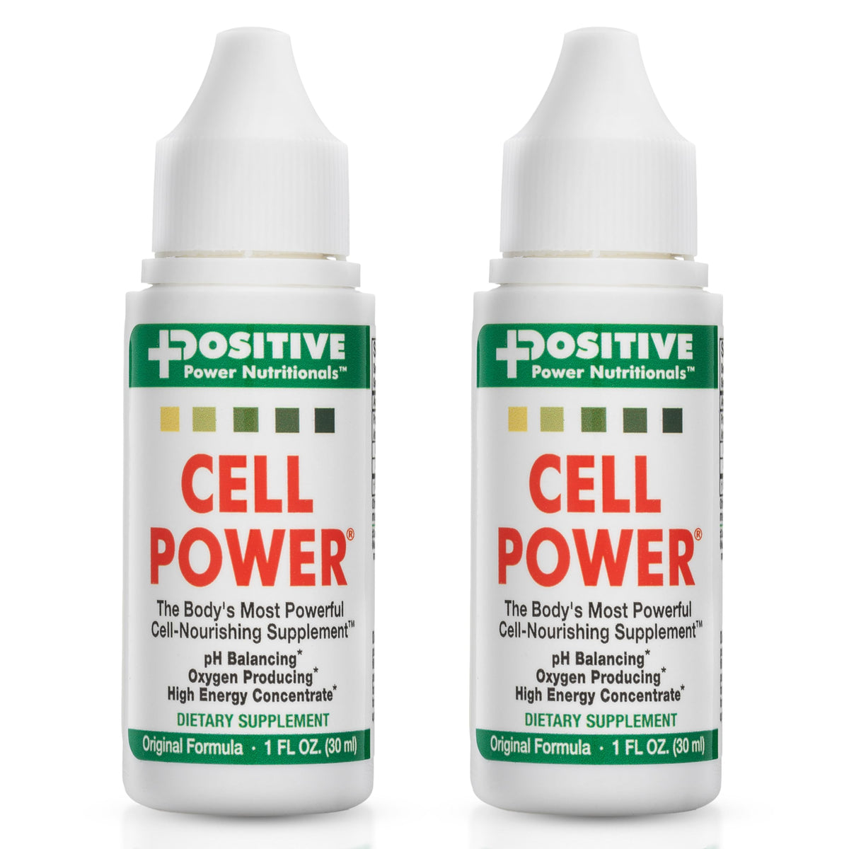 Positive Power Cell Power Oxygen Drops bottle for convenient daily use