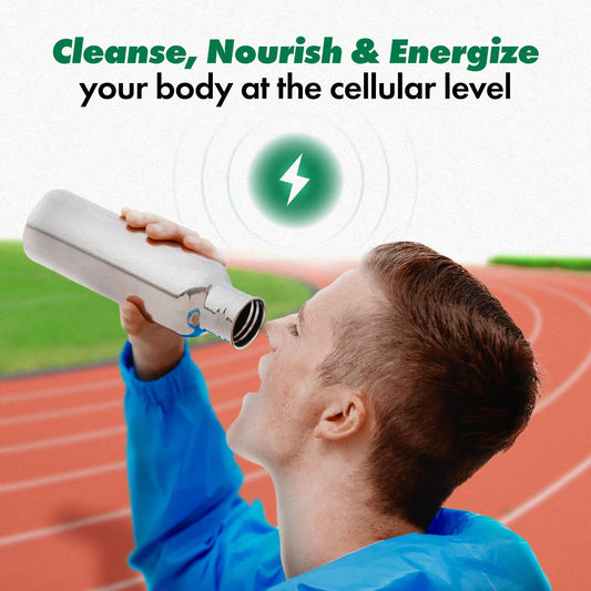 Positive Power Cell Power Oxygen Drops ingredients close-up with beets and grapes for vitality