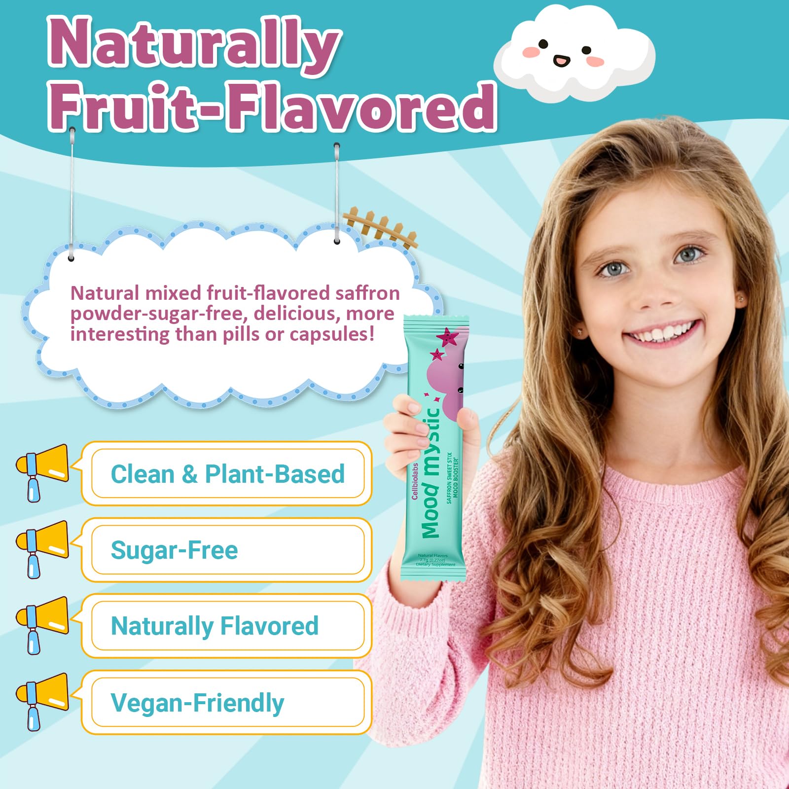 Cellbiolabs Saffron for Kids drink can be enjoyed straight.