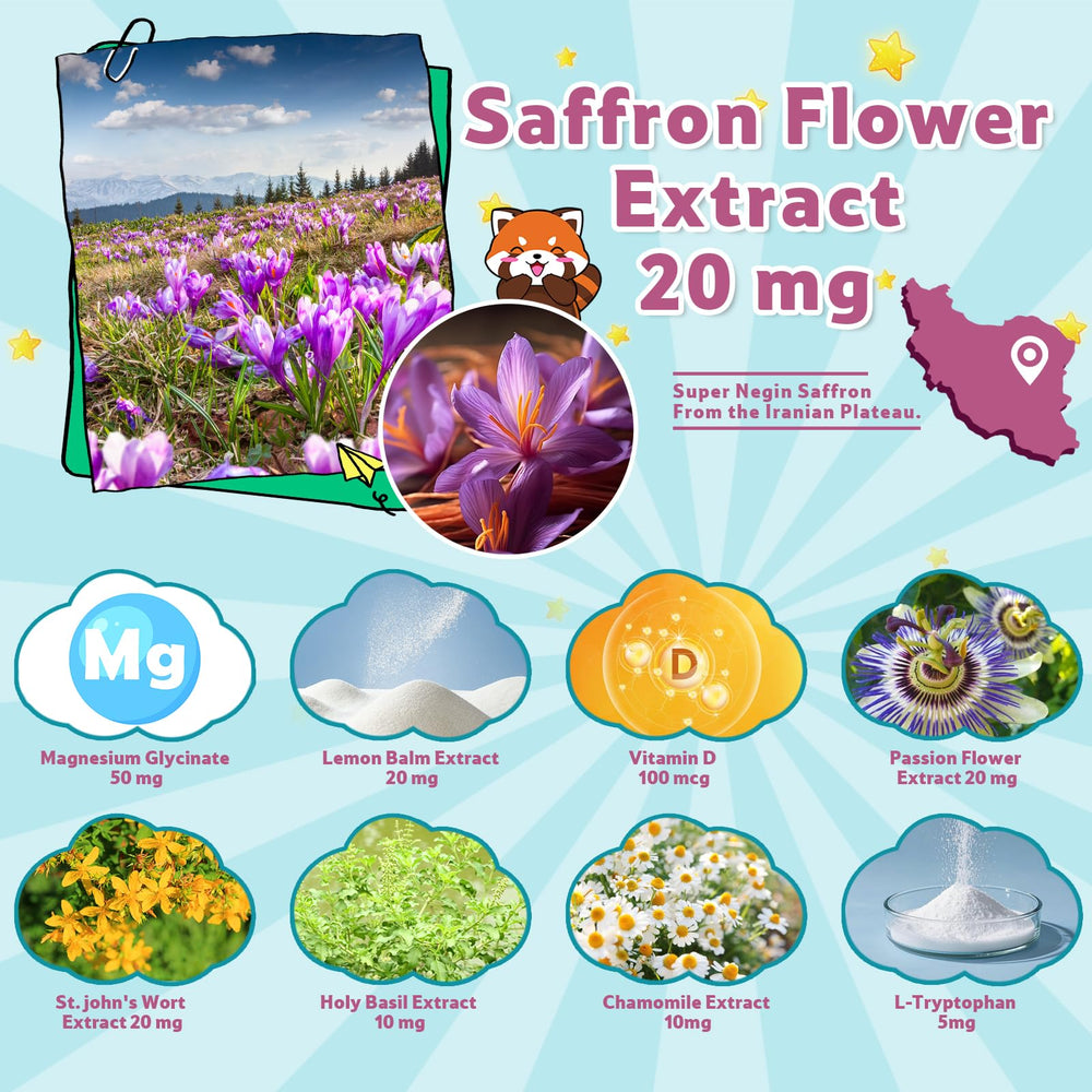 Cellbiolabs saffron for kids fruity flavor looks kid-friendly.
