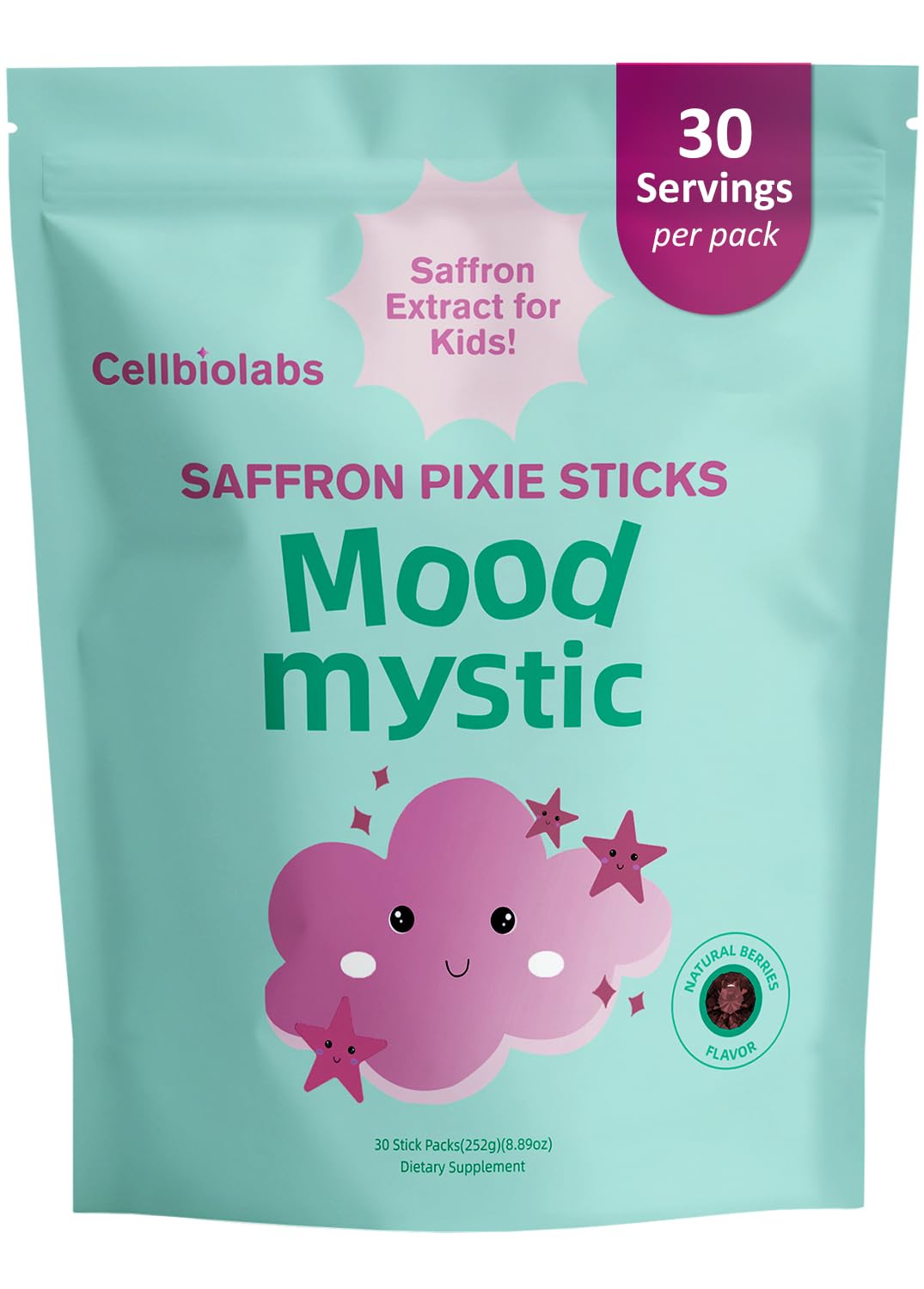 Cellbiolabs Saffron for Kids stick box ready for daily routine.