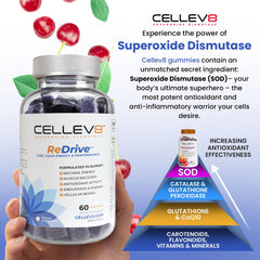 Cellev8 ReDrive bottle on a gym bag for endurance and daily activity