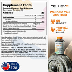 Cellev8 SlimCell gummies with water, simple daily intake.