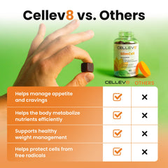 Cellev8 SlimCell shelf display, ready for everyday wellness routines.