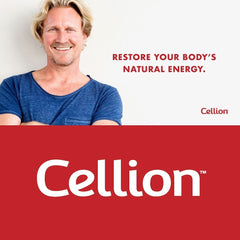 Cellion CE3 compact box shows 30-count, convenient daily supplement.