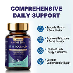 CellJuvMax magnesium dosage panel shows 700 mg per serving for muscle comfort.