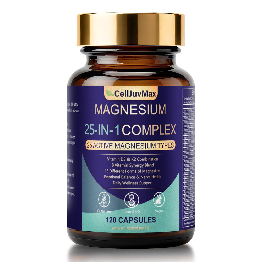 CellJuvMax magnesium post-workout scene suggests recovery-friendly support.