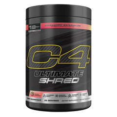 Cellucor C4 Ultimate Shred bottle for sustained energy during training.
